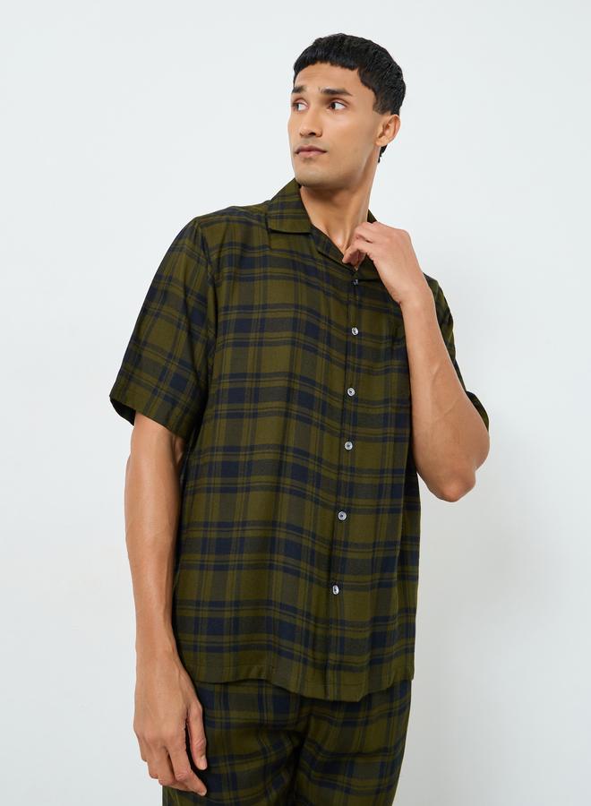 Styli Men Checked Woven Shirt and Pyjama Set - Image 2
